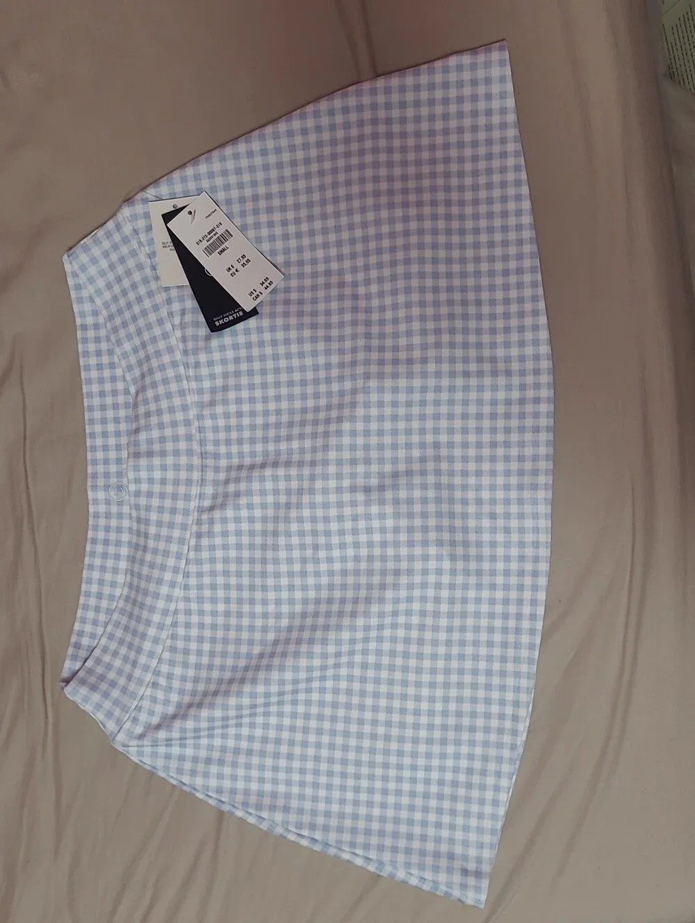 Hollister Light Blue and White Gingham Mini Active skirt. - Picture 1 of 3